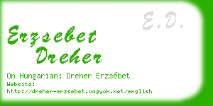 erzsebet dreher business card